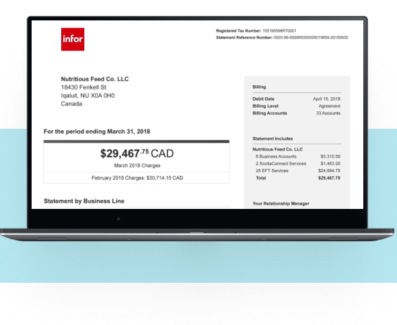 screenshot of Infor Complete Billing System (CBS)
